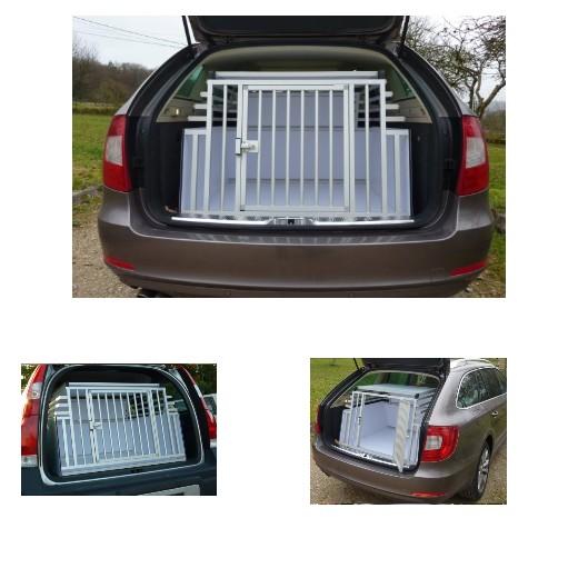 Cage pour chiens DogBox Pro Large Réhaussée. Caisses de transport sur  mesure pour le voyage en voiture.