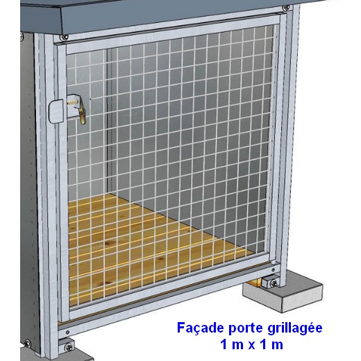 Panneau de chenil grillagé 5/5 Pro - hauteur 1 m