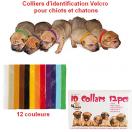 Collier identification Velcro pour chiots et chatons