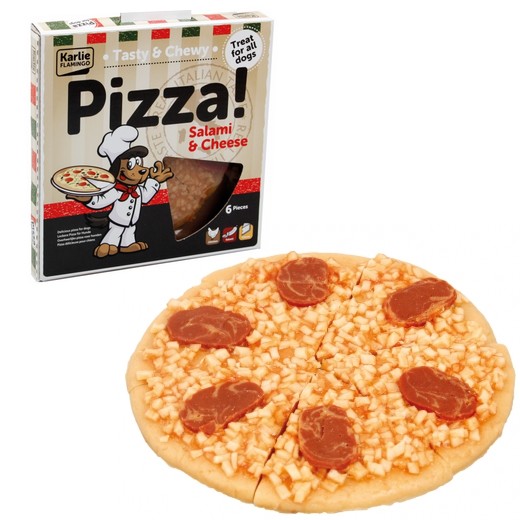 Pizza pour chien - Poulet, salami, fromage