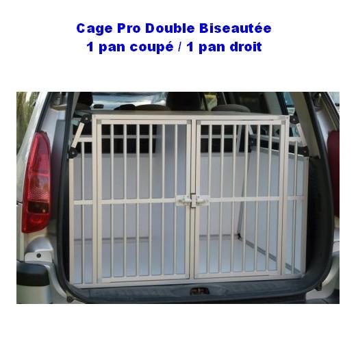 Cage de transport DogBox Pro DOUBLE BISEAUTEE (2 chiens). Pour le voyage en  voiture, train ou en avion pour chien et chat