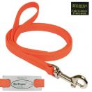 Laisse Biothane cousue, orange fluo