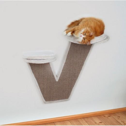 Griffoir Chat Mural Avec Coussin Arbres A Chats Et Tunnels Morin France Accessoires Pour Chat Et Chaton