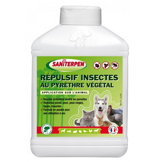 Repulsif insectes pour chien ou chat au pyrèthre végétal - Saniterpen