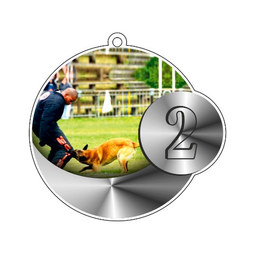 Médaille podium RING avec ruban tour de cou