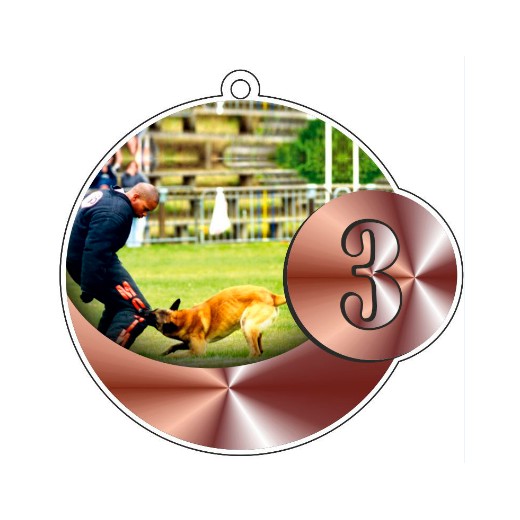 Médaille podium RING avec ruban tour de cou