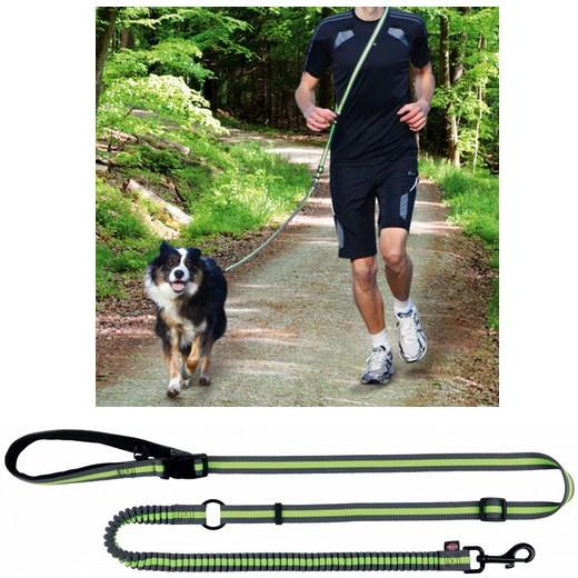 Ceinture de jogging noire avec laisse pour chiens < 40 kg Friends