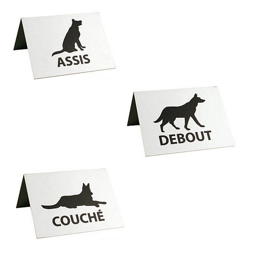 Lot de 3 panneaux sol pour positions (assis - debout - couché)