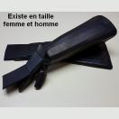 Gants cuir long avec coque et manchette renforce - image 2