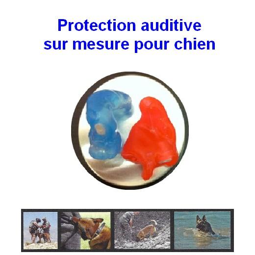 Bouchon de protection auditif sur mesure pour chien. Morin France :  accessoires et protections pour chien