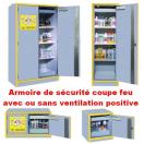 Armoire de scurit coupe feu avec ou sans dbit dair positif