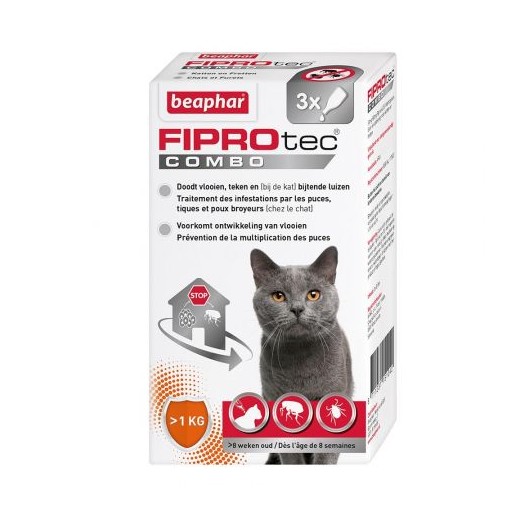 Pipettes Antiparasitaire Fiprotec Combo pour chats
