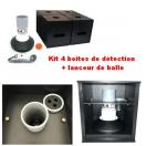 Kit 4 boites de dtection HDPE + lanceur de balle