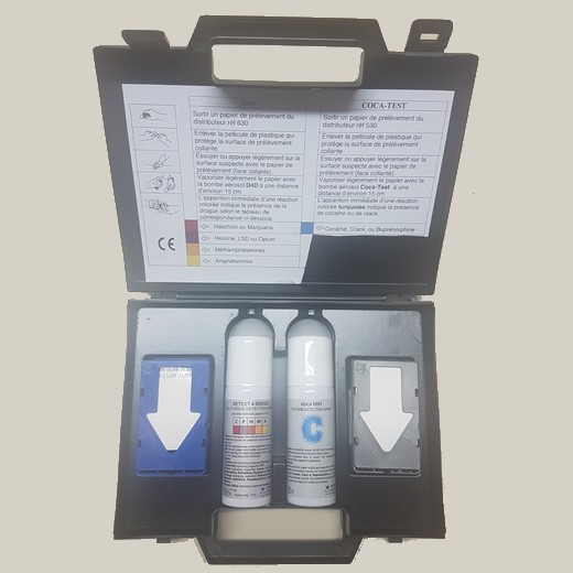 Kit de détection et d'identification de stupéfiants en aérosol - D4D Mini