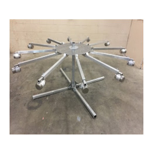 Carrousel en alu brossé - 12 bras réglables