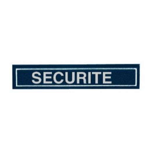 Barrette plastifiée rétro-réfléchissante SECURITE