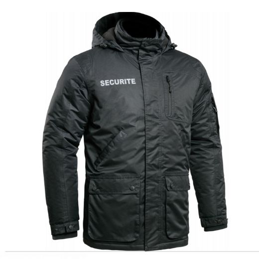 Parka matelassée Sécu-One sécurité noir