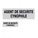 Lot dossard + bande poitrine fond gris lettres noires AGENT CYNOPHILE