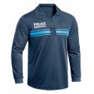 Polo manches longues Police Municipale P.M. ONE bleu