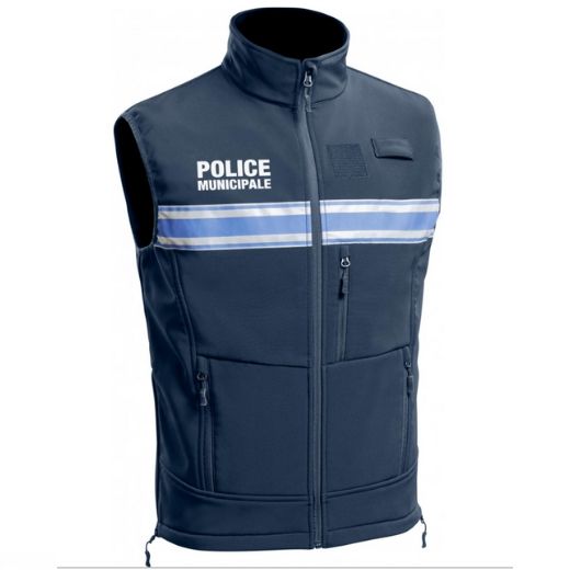 Gilet Softshell sans manches Police Municipale P.M. ONE