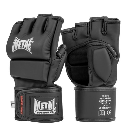 Gants Combat Libre - MMA Compétition Entrainement BLACKLIGHT