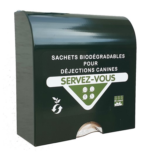 Distributeur de sachet à déjection canine en liasse papier 100 biodégradable