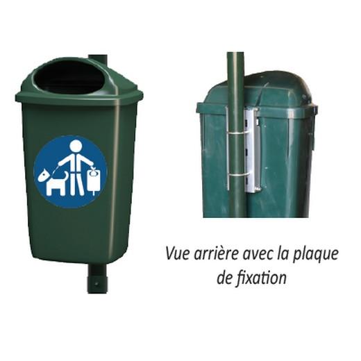 Corbeille / poubelle de ville en polyéthylène