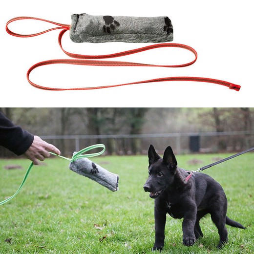 Boudin type fourrure avec longe nylon