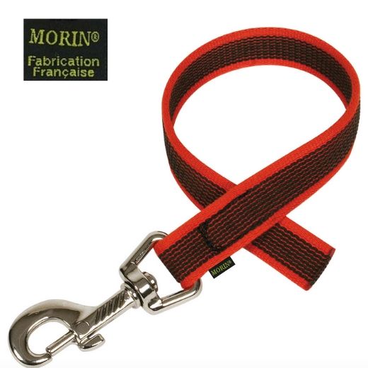 Laisse de conduite antidérapante - Nylon / Gomme - Rouge