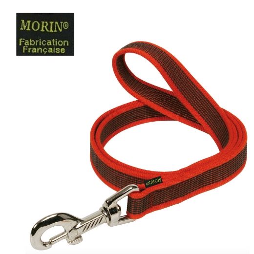 Laisse gomme avec poignée - Rouge