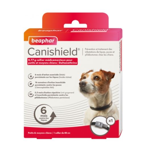 Collier Canishield, collier anti phlébotome, anti tique et anti puce pour chien - Beaphar