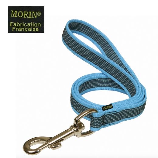 Laisse gomme avec poignée - Bleu