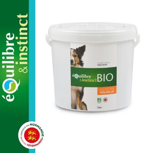 Croquettes BIO pour chien volaille - Equilibre & Instinct