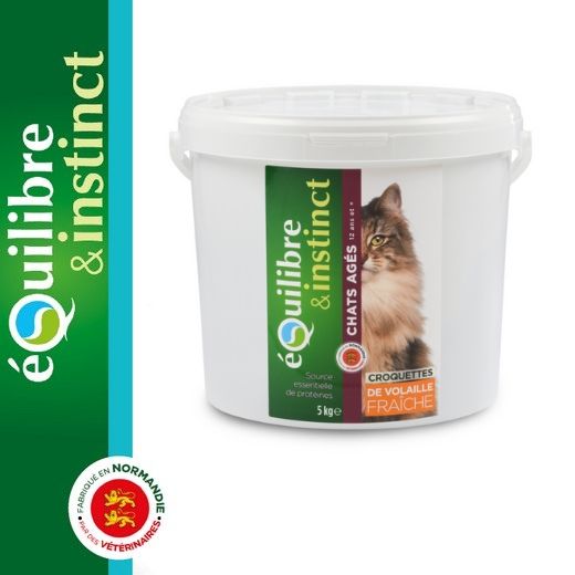 Croquette pour chat agé volaille fraiche - Equilibre & Instinct