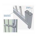 Panneau barreaux gamme ECO, hauteur 1,84 m - image 2