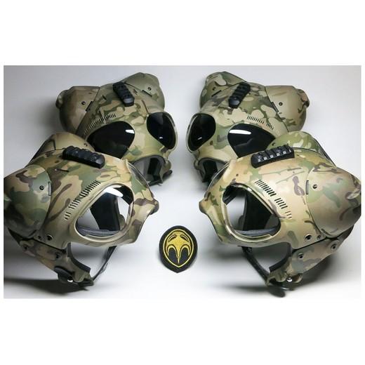 Casque de protection K9 Tactical + coques oreilles - CAM - Vert - Coyote