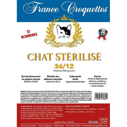 Croquettes Premium pour Chats Stérilisés - Fabriquées en France