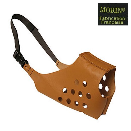 MORIN Museli&egrave;re cuir souple pour chien - Naturel