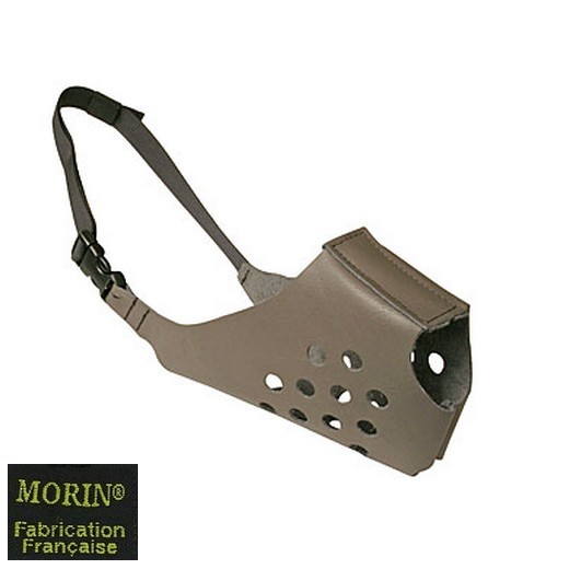 MORIN Museli&egrave;re cuir souple pour chien - Gris