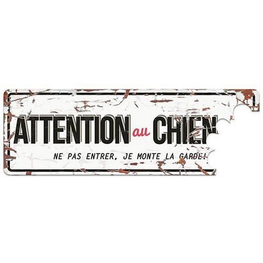 Plaque attention au chien