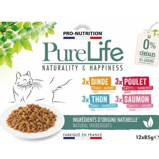 Pâtée Pure Life Wet Multi (4 variétés) pour chat