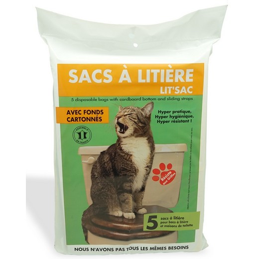Sacs à litière pour chat avec fond cartonné - Lit'sac GM