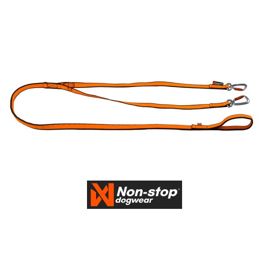 Meilleurs prix pour Laisse pour 2 chiens, BUNGEE LEASH 2.0 NON-STOP Dogwear, ligne de trait élastique