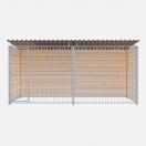 Chenil bois MKS - PROTECTA 4 x 2 m - Faade en barreaux