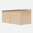 Chenil bois MKS - PROTECTA double 4 x 2 m avec 1 sparation, 2 portes - Faade en barreaux - image 3