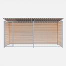 Chenil bois MKS - PROTECTA 4 x 2 m - Faade en grillage