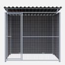 Chenil MKS en composite WPC - ETERNA - 2 x 2 m - Faade en grillage