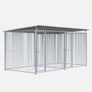 Chenil en kit mtal barreaux - double 4 x 2 m avec 1 sparation, 2 portes - MKS - image 2