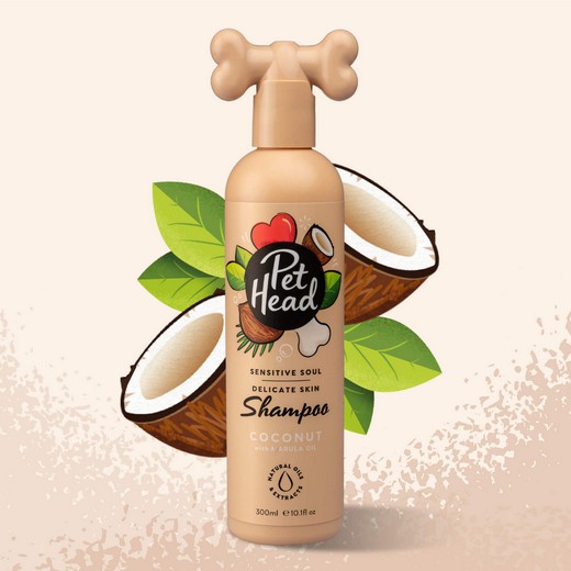 Shampoing Sensitive Soul, désodorisant parfum NOIX DE COCO 300 ml - PET HEAD