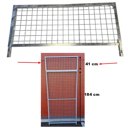 Rehausse grillagée 41 cm pour panneaux 4de chenil MKS